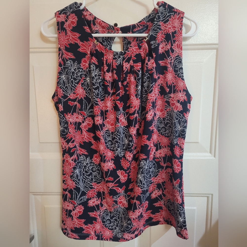 Tommy Hilfiger Sleeveless Floral Top Size Large